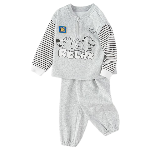 Balabala Kids Boys and Girls Baby Long Sleeve Set Children's Clothing 2025 Autumn Fake Two-Piece Cute 208325104208