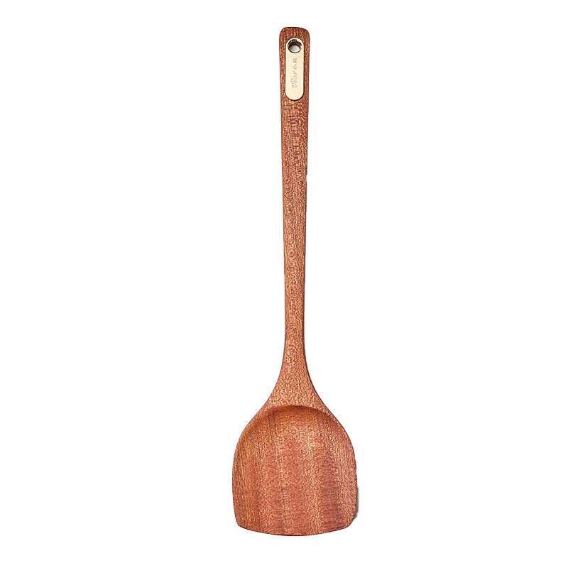Bear Ebony Wood Cooking Spatula Household Non-Painted Non-Waxed Extended Heat-Resistant Wooden Turner Non-Stick Pan Special Cooking Spatula