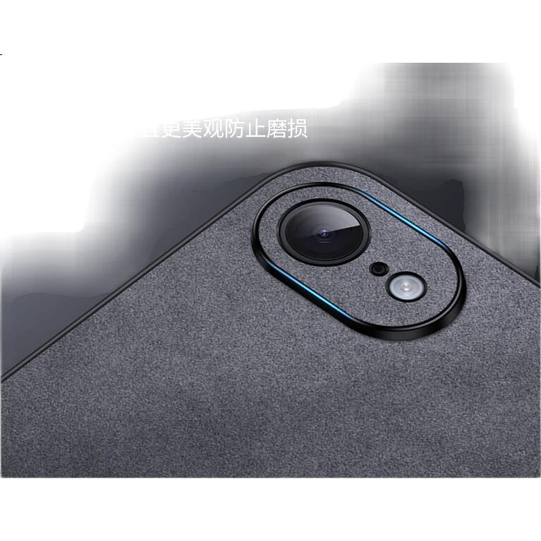 Чехол для телефона Shangsu для Apple iPhone 16E, защитный чехол, противоударный, полная защита камеры, магнитная мягкая оболочка, простой роскошный чехол из овечьей кожи для женщин и мужчин, кожаный чехол черного цвета