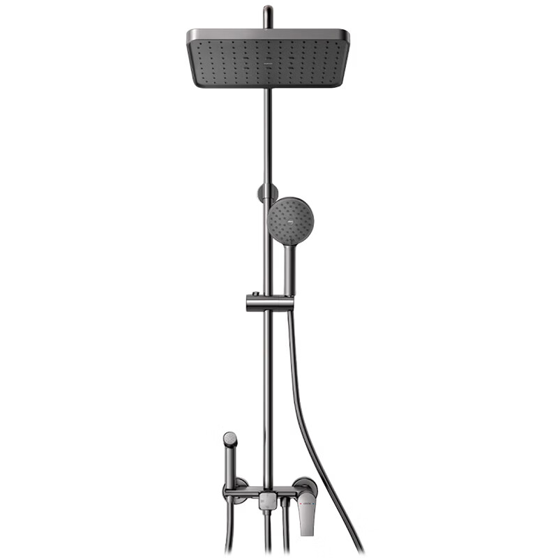 ARROW Gunmetal Gray Shower Set, Solid Brass Main Body, Large Overhead Shower, Handheld Pressurized AE34214SPG