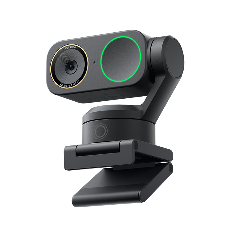Insta360 Link 2 Pro Gimbal Edition 4K Video Conference Camera PC Live Streaming Remote Teaching Intelligent Noise Reduction USB-C Plug and Play (Graphite Black)