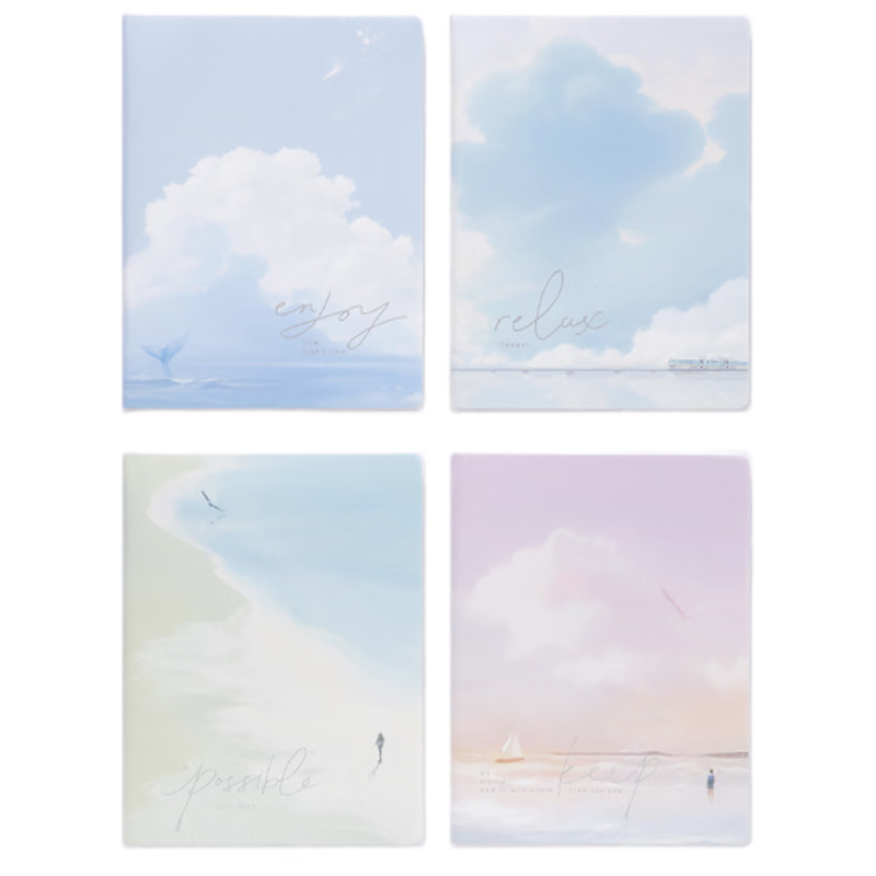 M&G A5 64-Sheet Plastic Cover Notebook Set of 4 JA-803-ZZ Student Exam Diary Error Correction Notebook