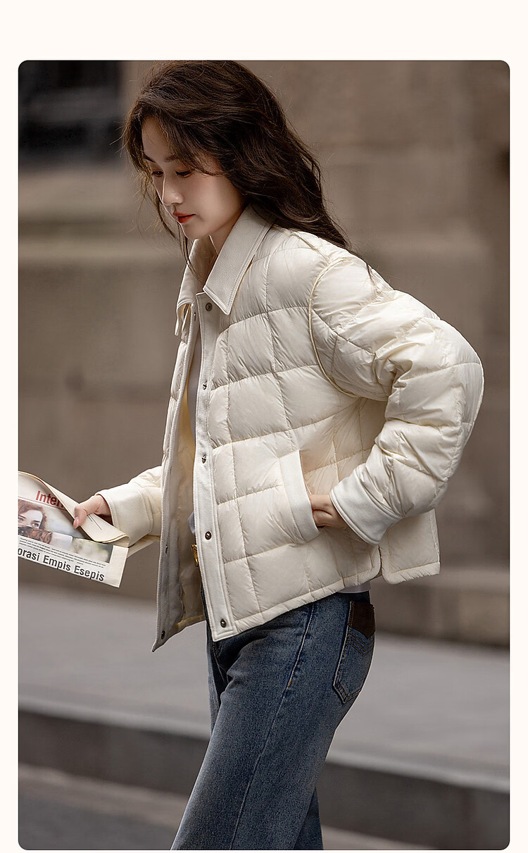 Demana Snowfield Roaming Winter 420T Nysfong Matte Velvet-Locked 90% Duck Down Shirt-Style Down Jacket for Women 1