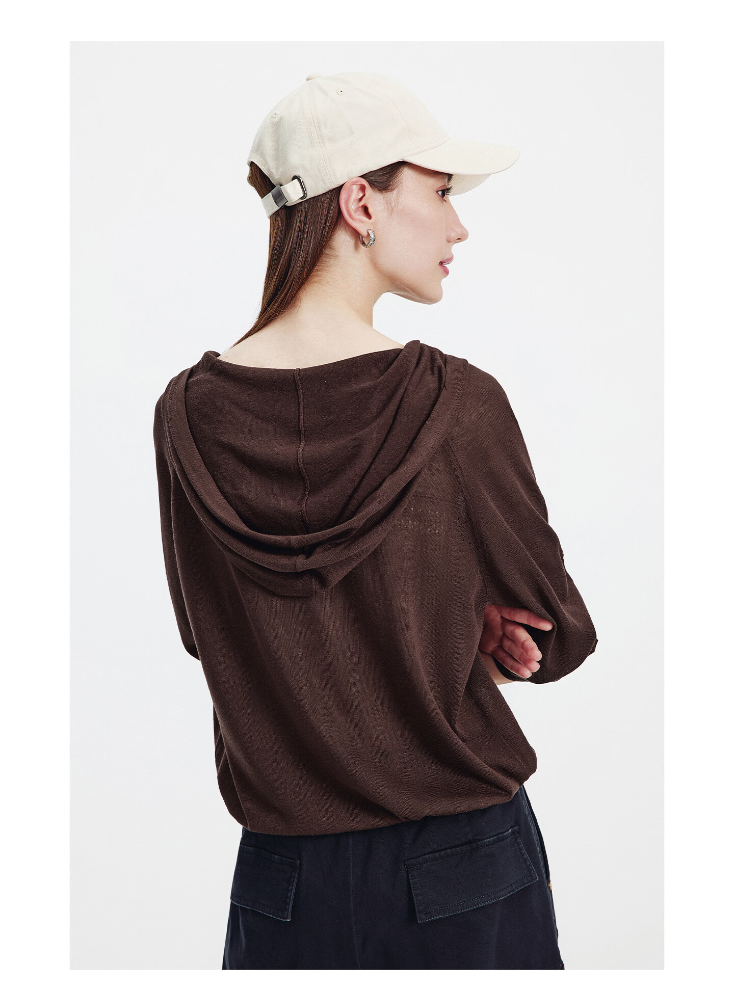 Navigare [Celebrity Edition] Small Sailboat 26 New Women's Lightweight Hooded Knit Cardigan Air Conditioning Jacket 2314096504 72
