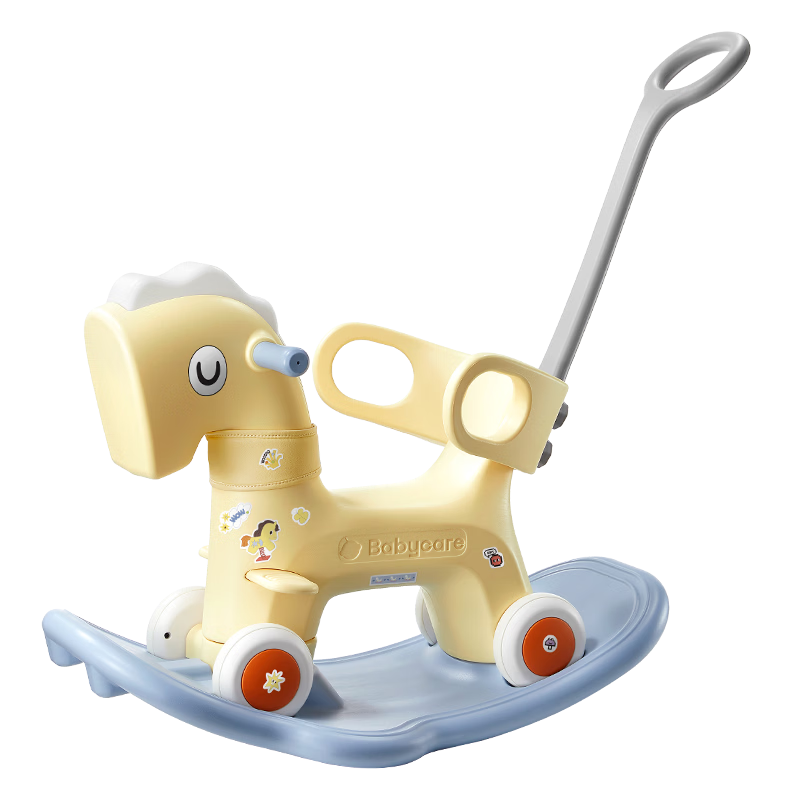Babycare Multifunctional Musical Rocking Horse Unisex Wooden Rocker Toy Baby First Birthday Gift - Year of the Horse Limited Edition Color