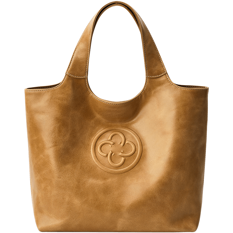 CASSILE Guo Biting Style Vegetable Tanned Leather Tote Bag Women Luxury Shoulder Bag Birthday Goddess Day Gift