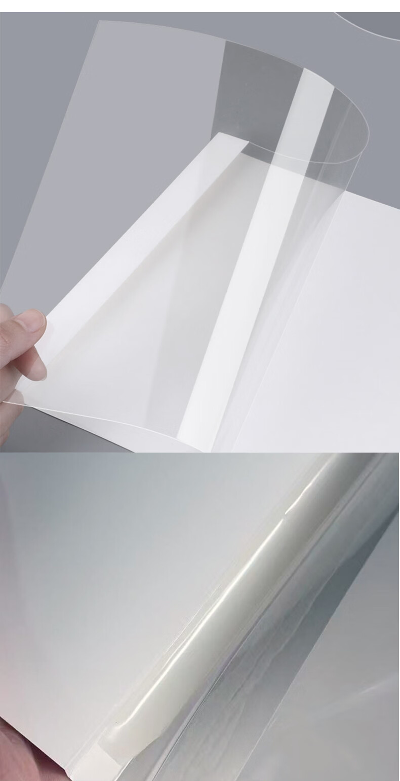 DOCON A4 Landscape 6mm 10pcs/Pack Hot Melt Binding Covers PVC Transparent White Binding Machine Supplies Contract Proposal Document Book Glue Binding Cloth Texture Cover with Side Glue 8