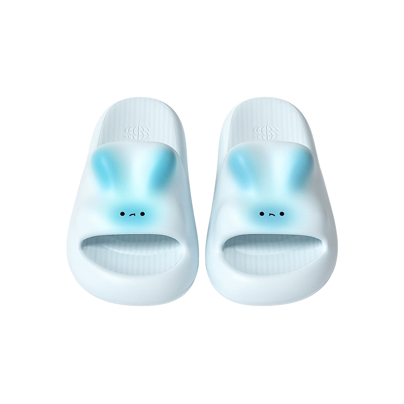 Chikoku Cute Rabbit Slippers for Women, Thick-Soled Summer Indoor Bathroom Non-Slip Quiet Couple Sandals, Suitable for Home And Outdoor Wear