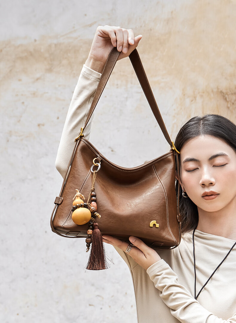 Nalandu Mao Xiaotong Style Women's Bag 2025 New Cowhide Tote Bag Commuter Gift for Girlfriend Birthday New Year 1