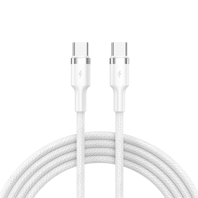 Jingxuan JD Self-Owned Brand Type-C to Type-C PD 60W Apple Charging Cable 3A Compatible with iPad Apple/Xiaomi/Huawei Phones 30W 2m Glazed White