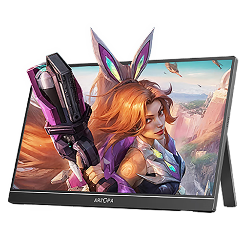 ARZOPA A Zhuopa 16.1-Inch 144Hz Portable Monitor, Direct Connection to Laptop And Smartphone, Secondary Screen for Switch Display, G1C