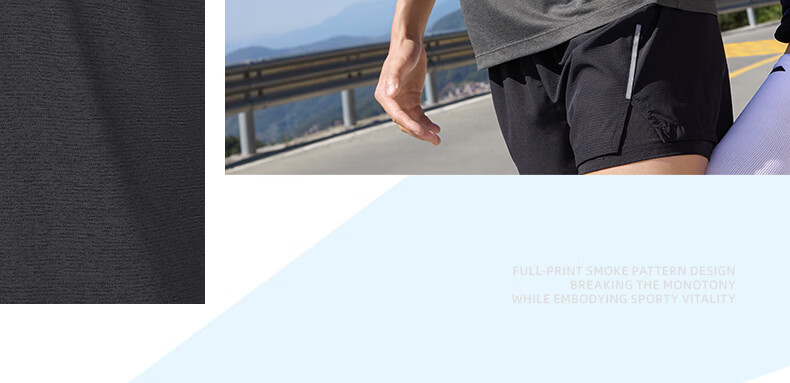 361° Men's T-Shirt Spring Summer New Sports Running Quick-Dry Loose Outdoor Reflective Short Sleeve Top 652622101-4 10