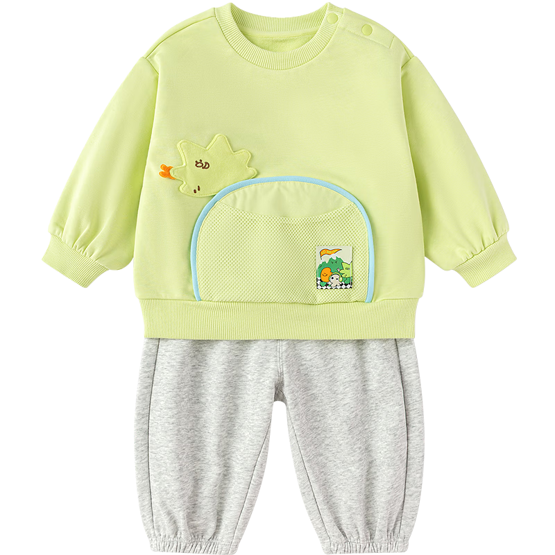 Balabala Kids Two-Piece Set Toddler Baby Boys Girls 2026 New Spring Outfit Top and Pants Cute Comfortable