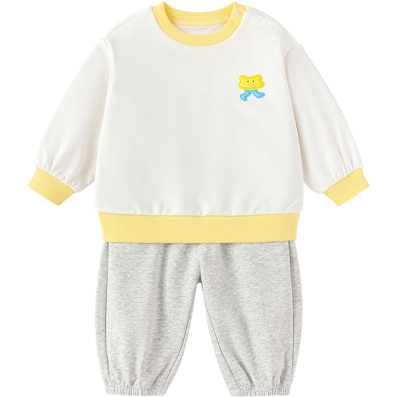 Balabala Kids Two-Piece Set Toddler Baby Boys Girls 2026 New Spring Outfit Top and Pants Cute Comfortable