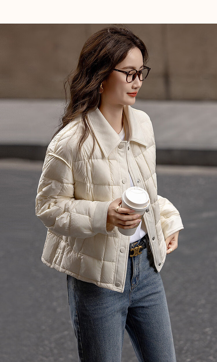 Demana Snowfield Roaming Winter 420T Nysfong Matte Velvet-Locked 90% Duck Down Shirt-Style Down Jacket for Women 10