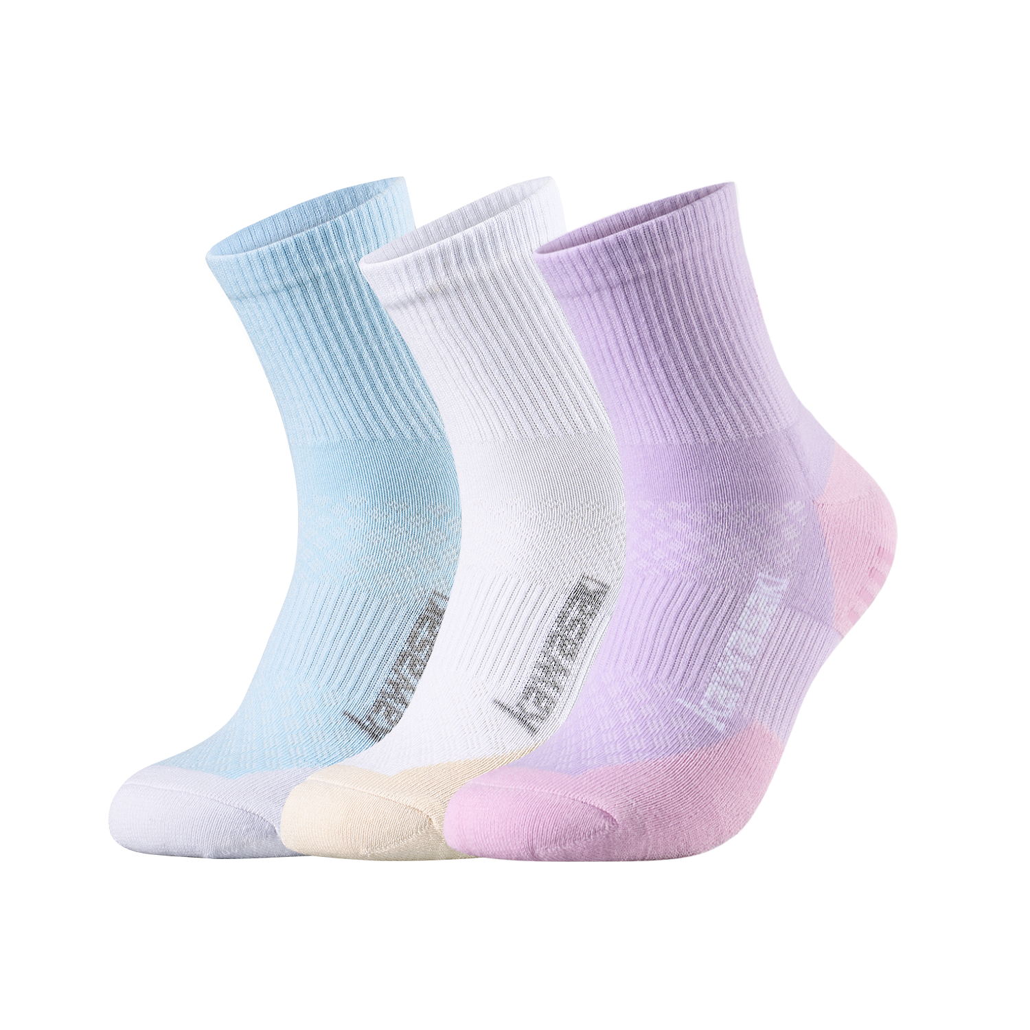 KAWASAKI Kawasaki Badminton Socks Cute Pet TRN Training Socks K2F10-D6212 (3 Pairs) Purple/Blue/White