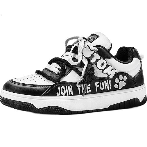 Кроссовки TalkingTom Canvas Shoes для мужчин и женщин, утепленные, универсальные, повседневные, трендовые, бежевые и черные, размер 40