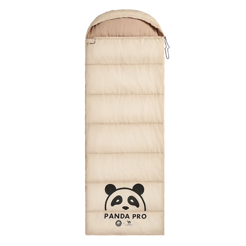 CAMEL Outdoor Camping Sleeping Bag for Adults, Portable, Adult-Size, Dirt-Proof, Warm, Thickened, Cold-Resistant [Panda Co-Branded Edition]