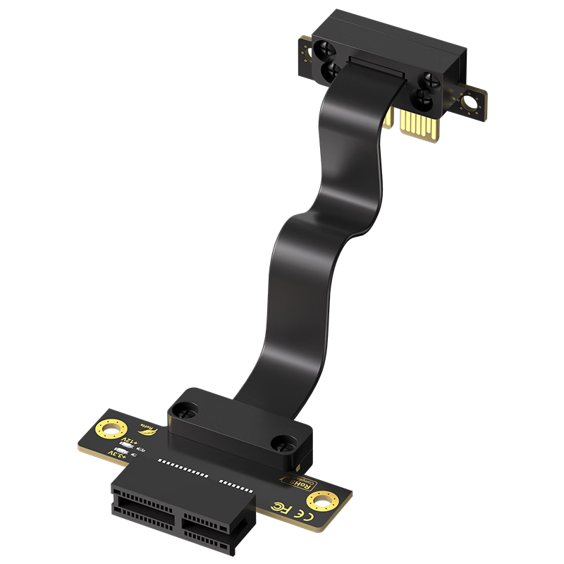ANQULIFE PCI-E Extension Cable PCIe 3.0 X1 Network Sound Card DMA Expansion Adapter 20cm 90° to 180° AQ-A048