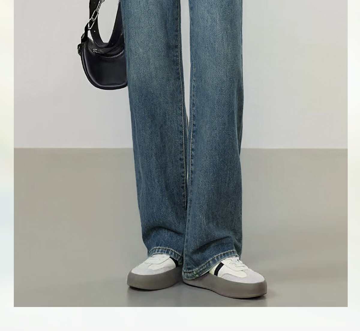She Enjoy Women's High-Waist Slim Wide-Leg Fashion Draped Straight-Leg Pants T51N079 1