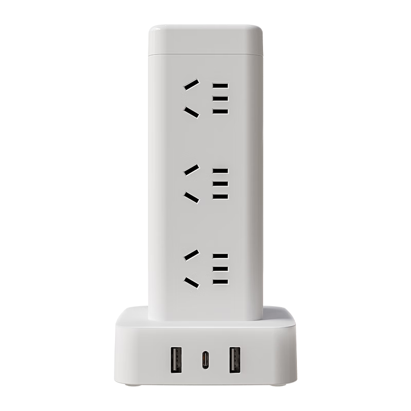 Lengon Magic Cube USB Vertical Power Strip, Master Control with 12 Outlets, 2.9 Meters, Overload Protection, Type-C Power Strip/Extension Cord/Power Board/Line Cord U1012U-2.9 White