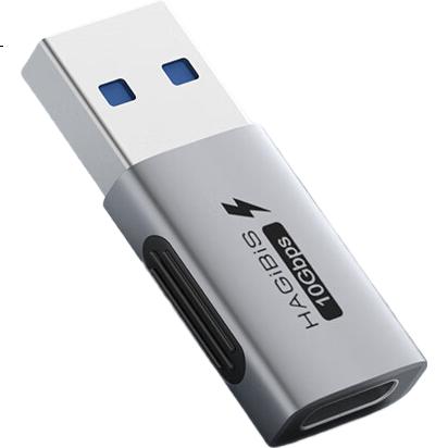 Переходник Hagibis USB на Type-C, USB-A Male на USB-C Female, высокоскоростной OTG конвертер для телефонов, USB-накопителей, компьютеров, iPhone 16, планшетов, iPad, автомобильных зарядных устройств, кабелей данных