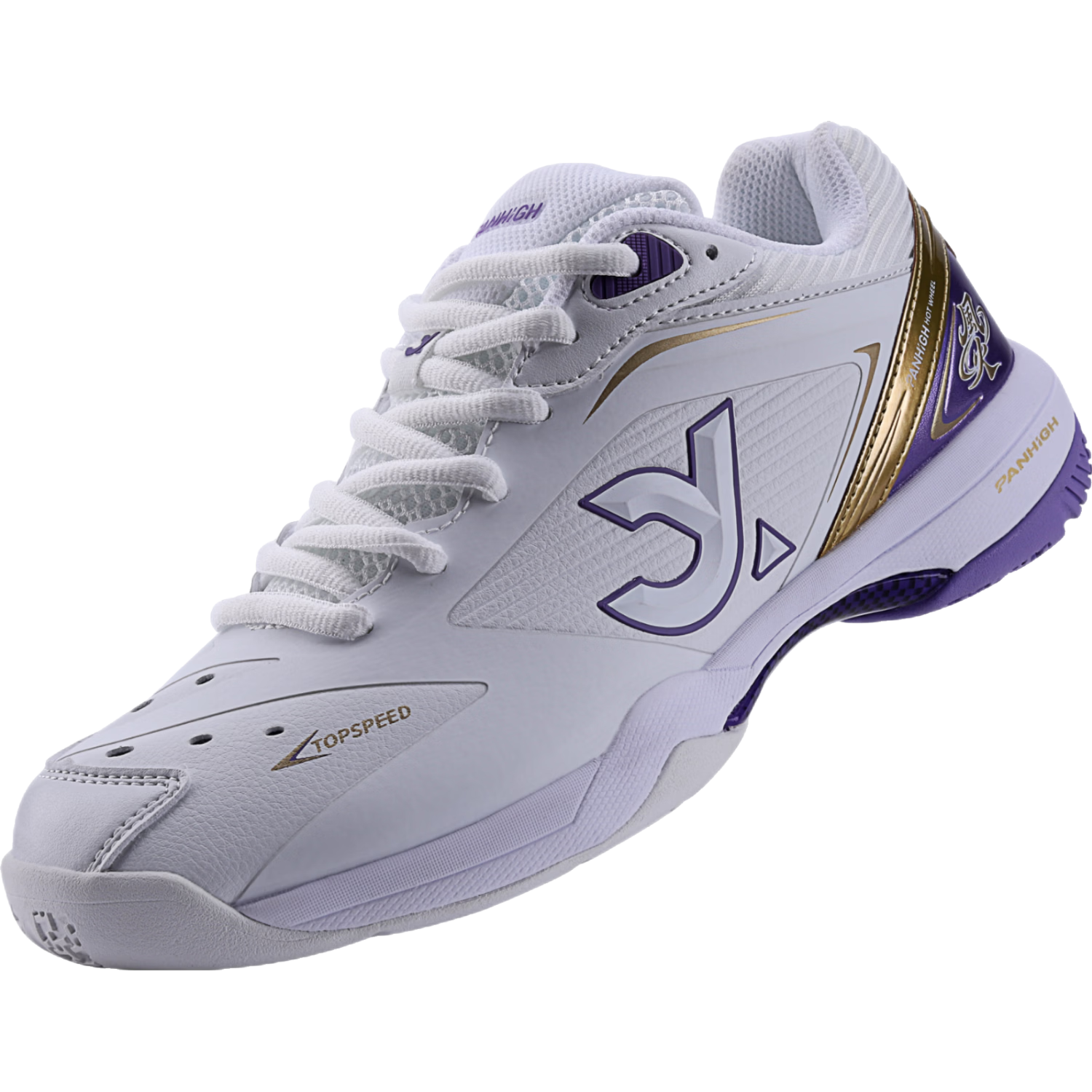 Crab Feather Wind Firewheel Badminton Shoes Shock Absorption Wear-Resistant Tennis Shoes Unisex Competition Training Sports Shoes Pulse Purple Size 45