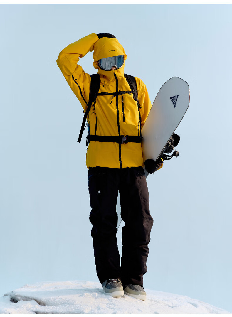 Nan En [Ice Dome] 25 New Professional Waterproof Warm 3L Ski Jacket P Cotton RECCO Ski Coat Sea Pine Yellow XS 11