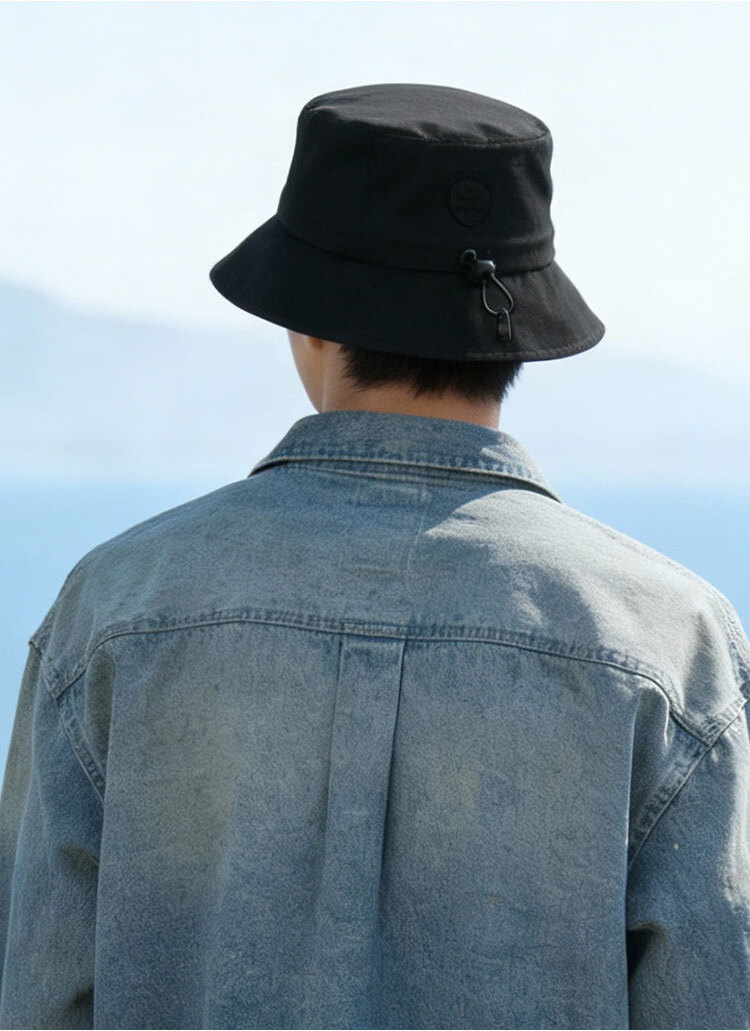 Zhenxiang Men's Solid Color Simple Versatile Bucket Hat Sun Protection UV Protection Summer Spring P1179 10
