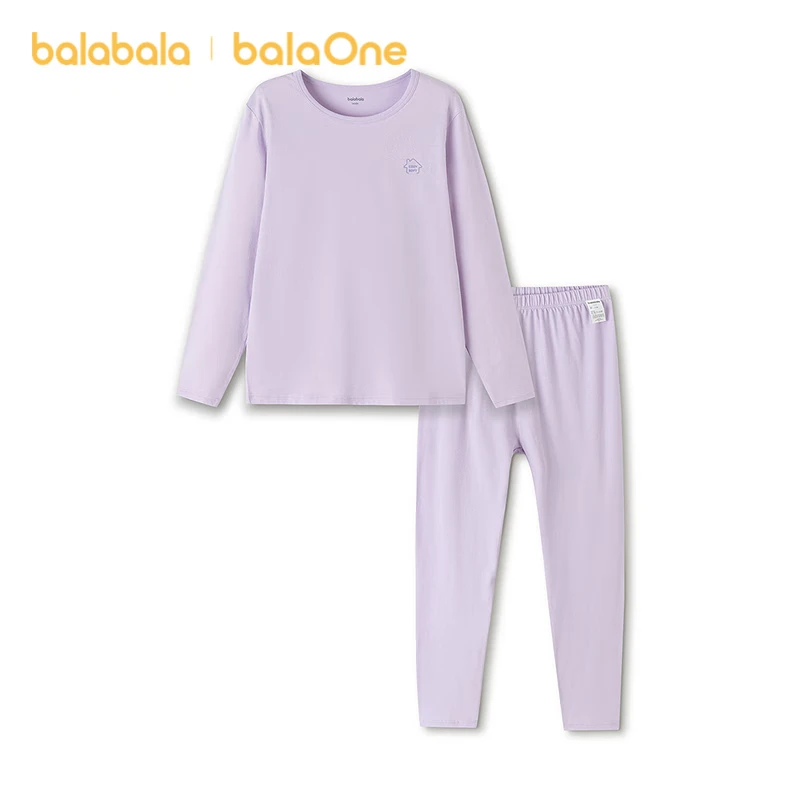 Balabala Kids Children's Underwear Set 2026 Spring New Girls' Autumn Cotton Long Johns Baby Sleepwear Soft Skin-Friendly