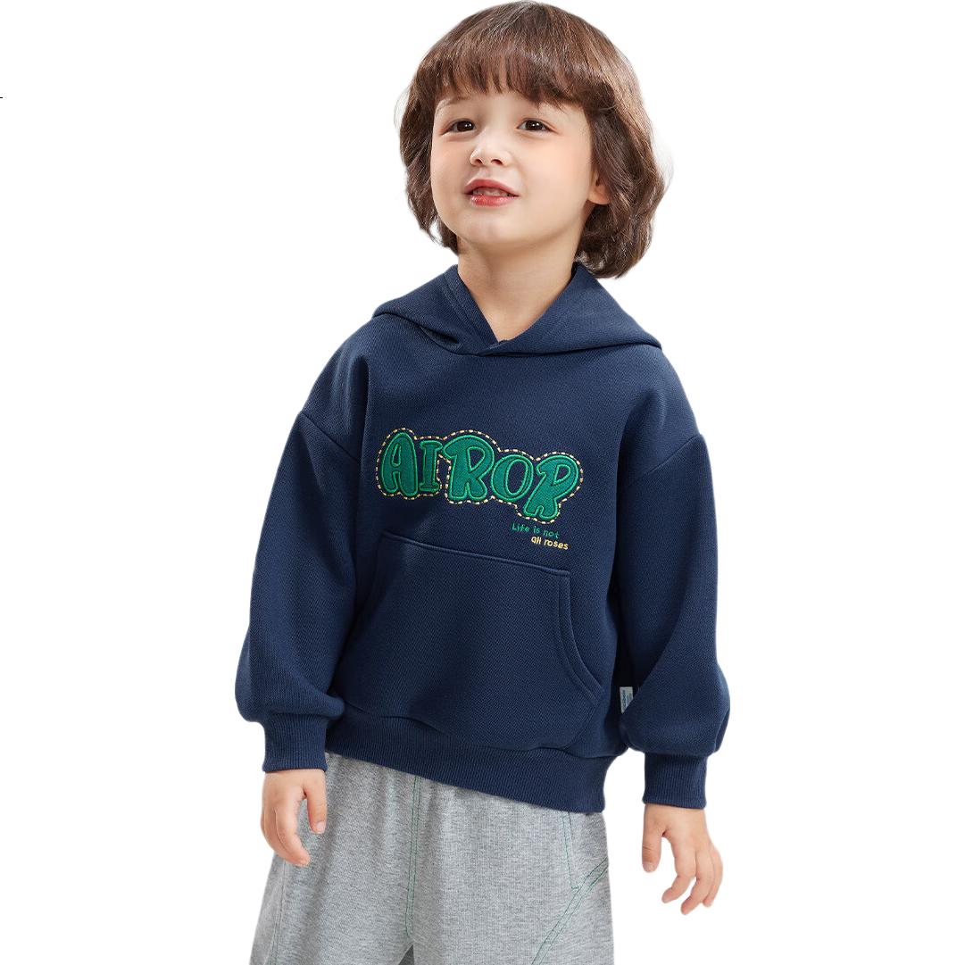 Ciciibear Boys Fleece Hoodie 2024 New Baby Hooded Autumn Winter Thickened Loose Base Shirt Trendy