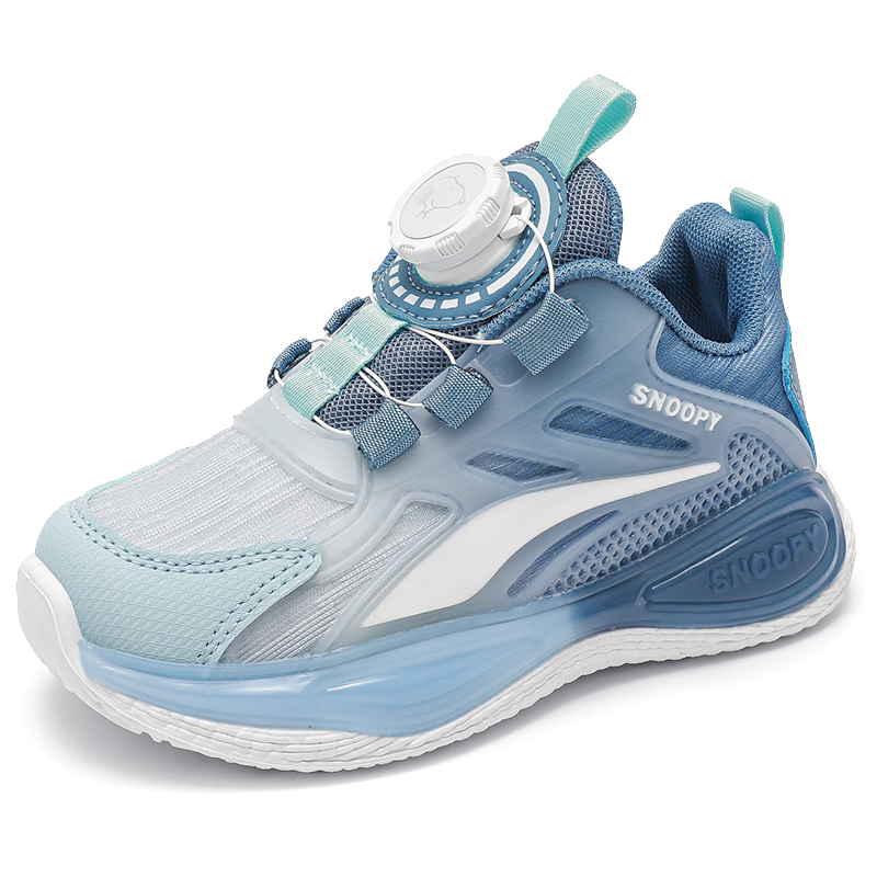 SNOOPY Kids Unisex Lightweight Running Shoes Casual Soft Sole Sports Shoes 0031 Light Blue Size 31