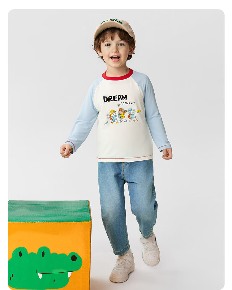 BALABALA 【balaOne】 Kids Long Sleeve T-Shirt Boys and Girls 2026 Spring Autumn Cotton Cute 26
