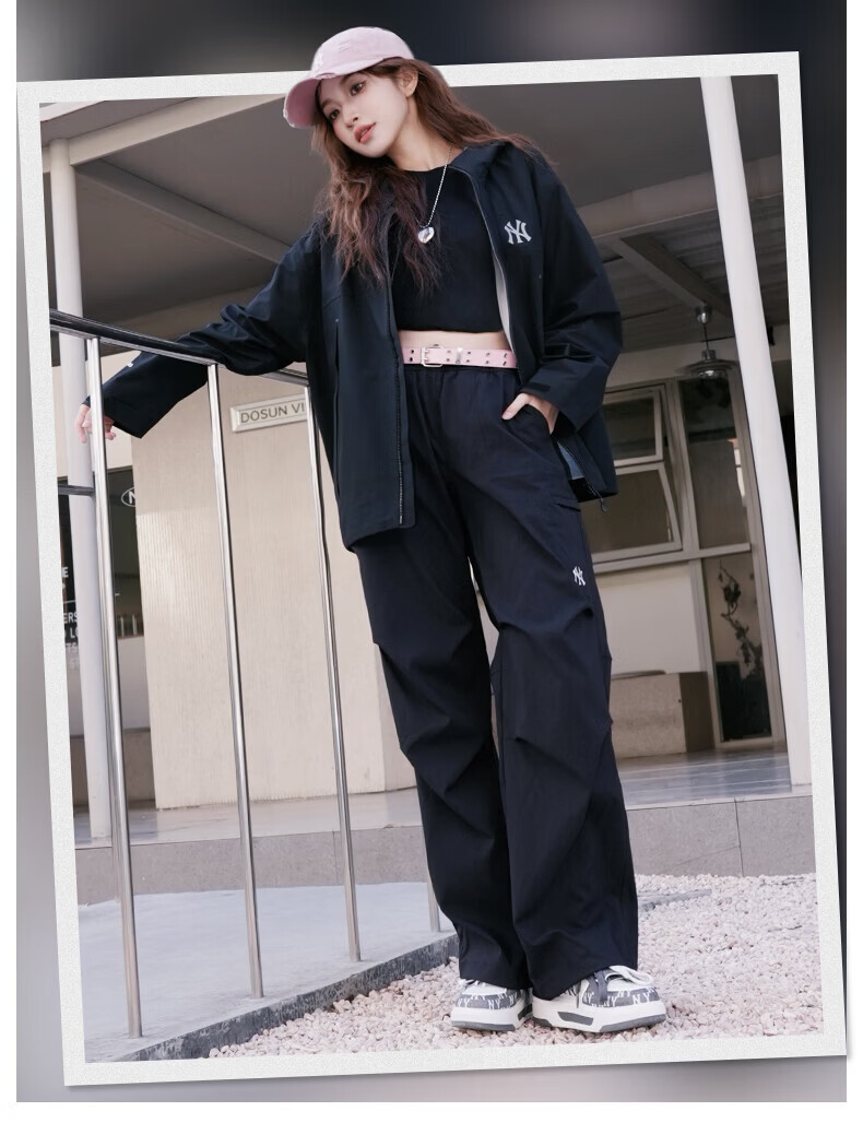 MLB Unisex Parachute Pants Wang Sulong Same Style Casual Wide-Leg Pants 26 Spring New 3AWPB0161-50BKS-M 10