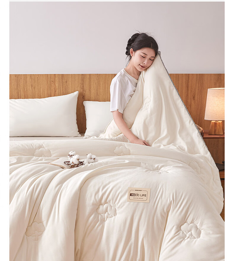 Hongdou A-Class Xinjiang Cotton Quilt Summer Cooling Quilt Core Air Conditioning Quilt Spring and Autumn Quilt Four Seasons Thin Quilt 150*200cm 4 Jin 4