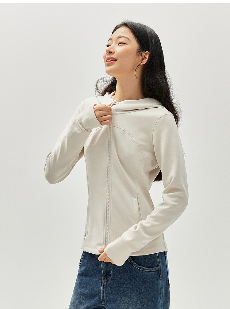 Semir Women's Spring Hooded Slim Fit Shoulder Split Slimming Ins Sports Style Jacket 102125108003 4