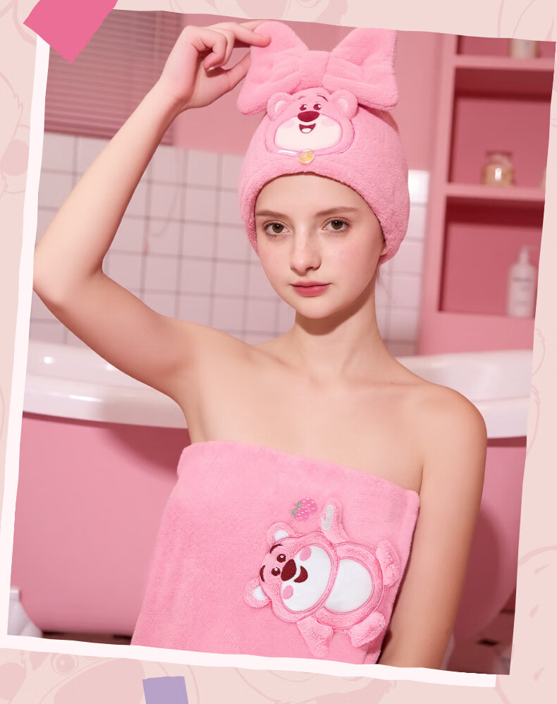 Disney Kids Girls Absorbent Cute Cartoon Coral Fleece Bath Towel 6-12 Years Thick Skin-Friendly Wrap Sports 8
