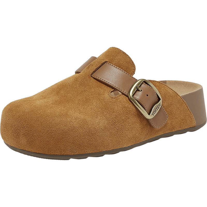 Basto 26 Summer Mall Same Style Birkenstock Simple Casual Women's Slippers T2091BH6 Camel 38
