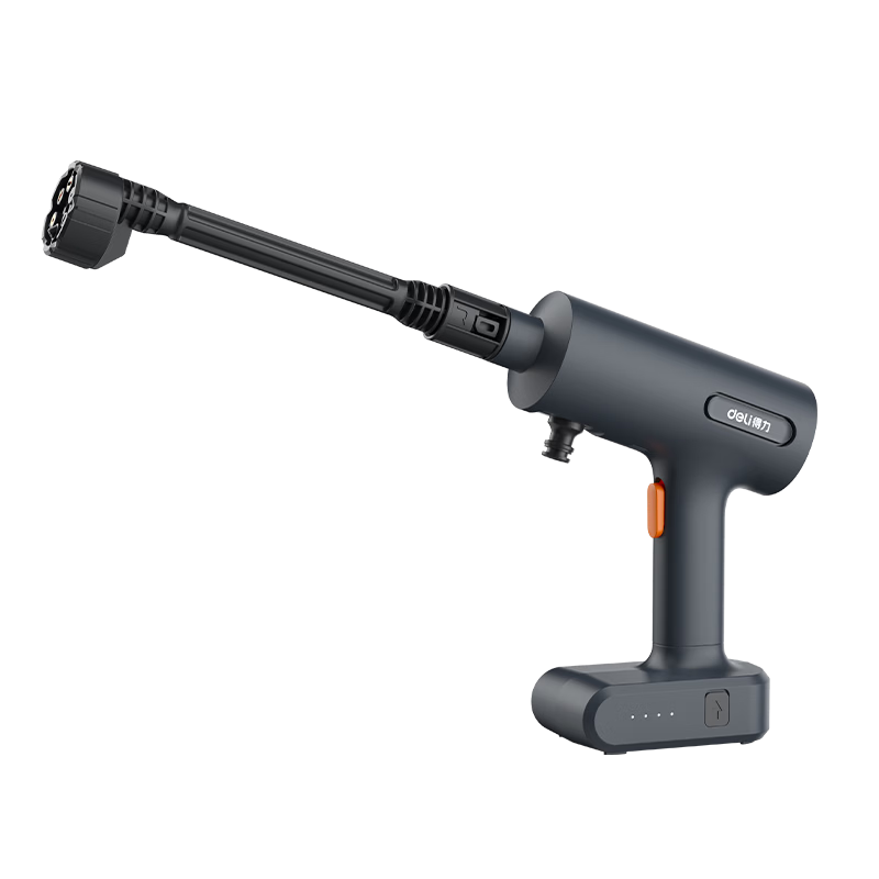Deli High-Pressure Car Wash Water Gun Household Car Washer Large Capacity Battery Long Battery Life High Power Multifunctional Lightweight Portable