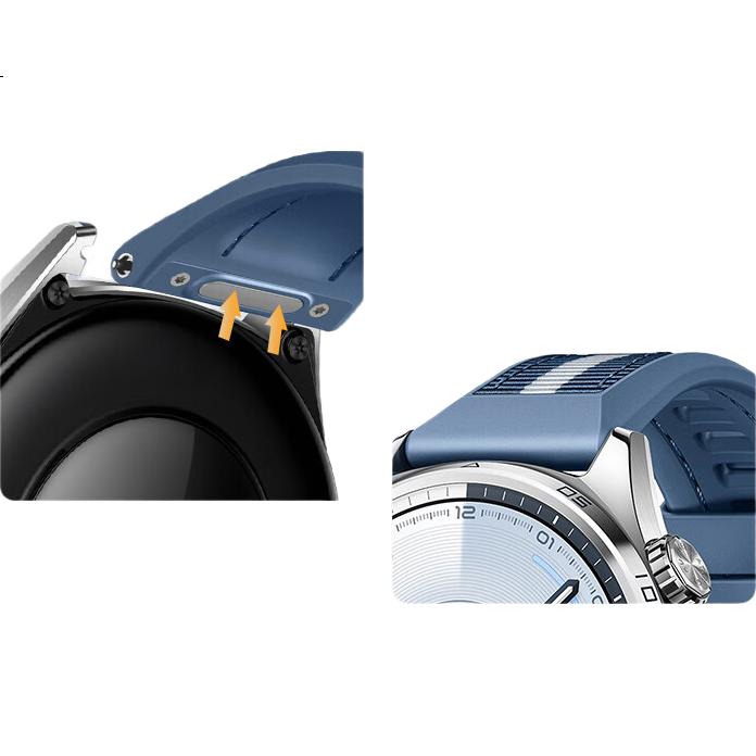 Ремешок Weiqiantu для Huawei Watch GT6, нейлон + силикон, 22 мм, светло-песочный