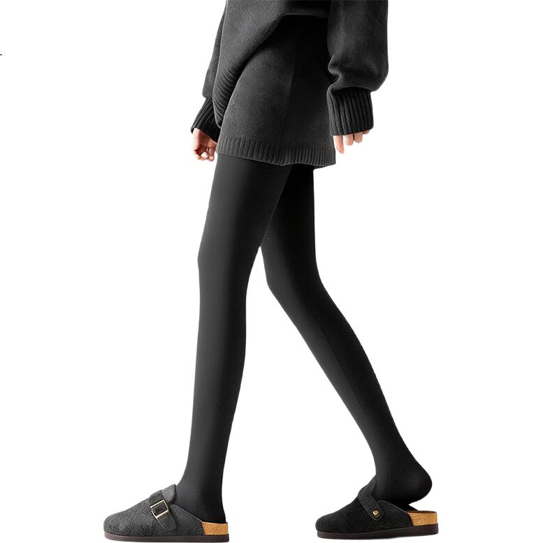 Afandi Mugwort Antibacterial Compression Socks Spring and Autumn Thick Black Slimming Tights for Women