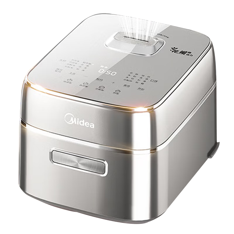 Midea Pure Titanium 0 Coating Rice Cooker for Home Use, 3-4 People, Petal-Shaped IH Heating Electric Pressure Cooker, Multifunctional Smart Rice Cooker with Reservation Function MB-G5