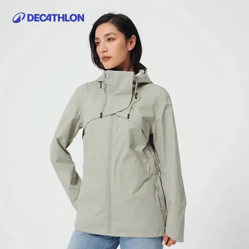 DECATHLON Women's Outdoor Mountain-Style Waterproof Windproof Jacket NH500 5118041