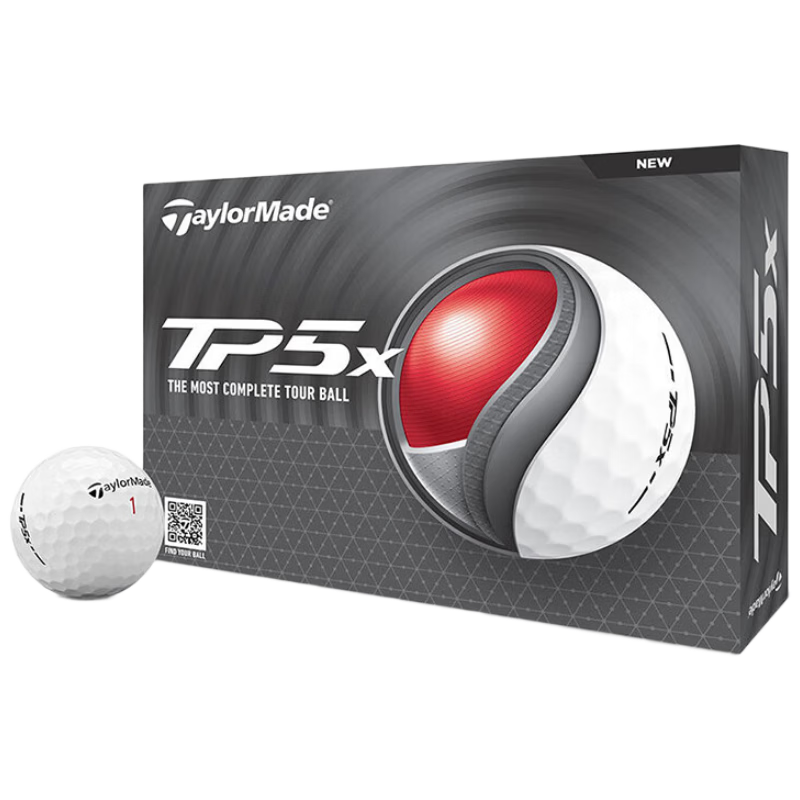 Taylormade TP5X 3.0 Golf Balls 5-Layer Practice and Tour Professional White 12-Pack