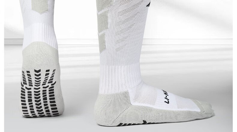Li-Ning Football Socks Long Tube Adult Children Silicone Professional Match Anti-Slip Breathable Compression Shin Guard Sleeves Black M 8