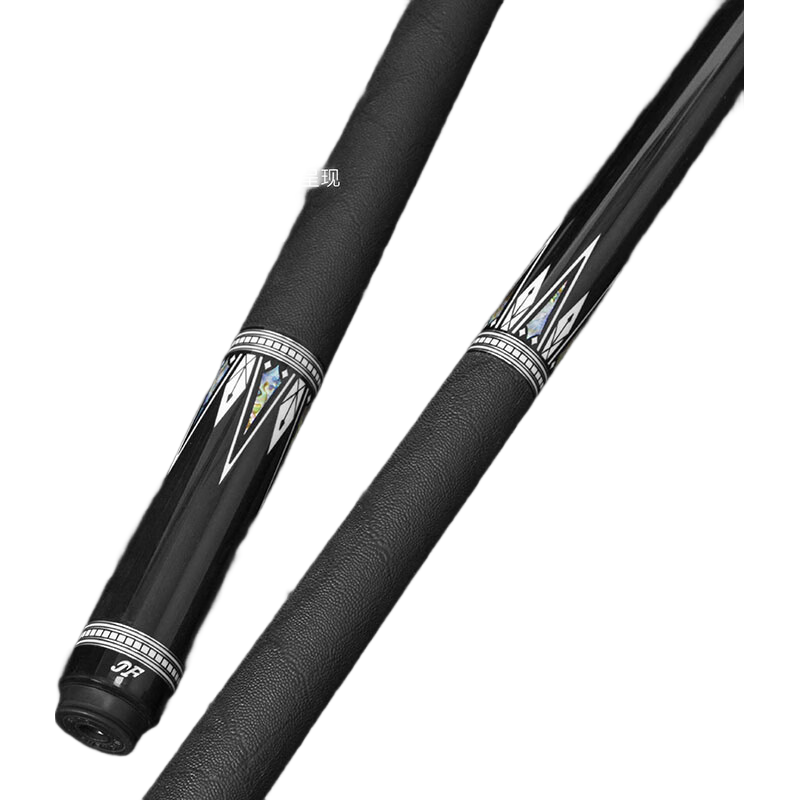 J.flowers Professional 12.5mm Maple Carbon Fiber Chinese 9-Ball Billiard Cue with Large Tip and Tiger Tooth Design