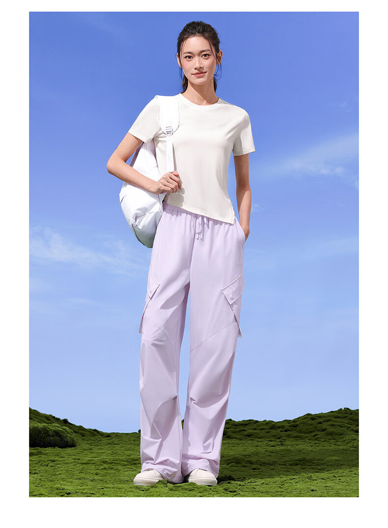 CAMEL Women's Outdoor Sun Protection Work Pants Ice Cooling Breathable Sports Casual Trousers Y26BA4L0016 Cheese Yellow L 18