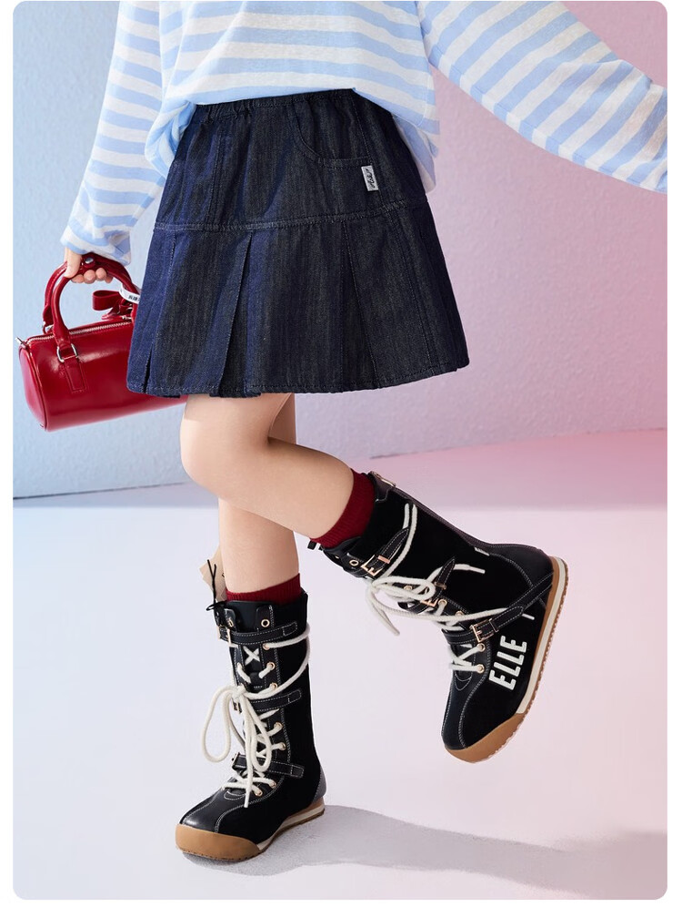 ASK JUNIOR Kids Skirt 2026 Spring Pleated Half Skirt School Style Girls' Mid-Length Skirt Short Skirt 10