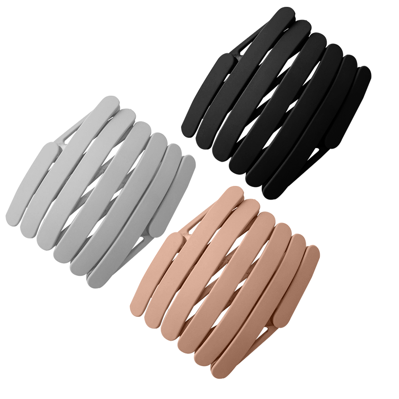 Kousu Adjustable Foldable Travel Hairband with Teeth Anti-Slip Hair Holder for Bangs and Loose Hair