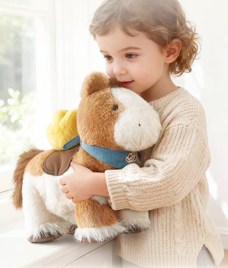 BABYGREAT Little Pony Park Plush Baby Electric Toy Horse Year Mascot Newborn Gift Baby First Birthday Present 18